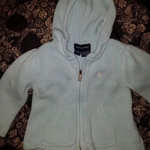 18 mo light blue Ralph Lauren sweater jacket